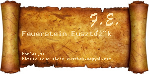 Feuerstein Euszták névjegykártya